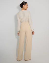 Calça Pantalona  Cru