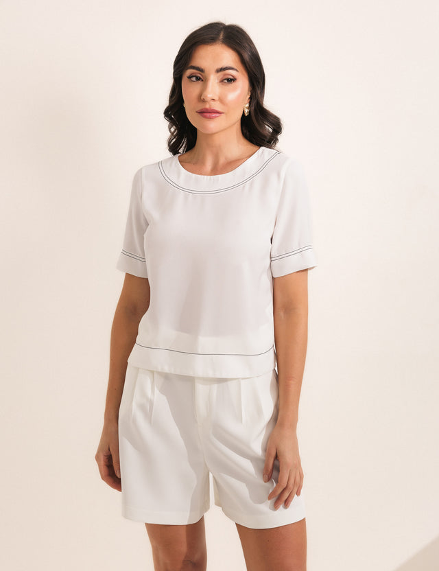 Blusa Pesponto Off