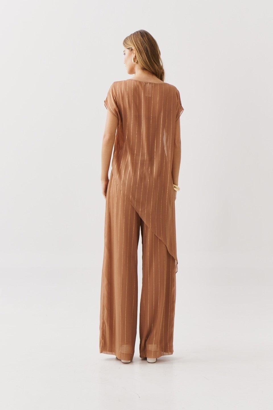 Conj Chiffon Blusa e Calça