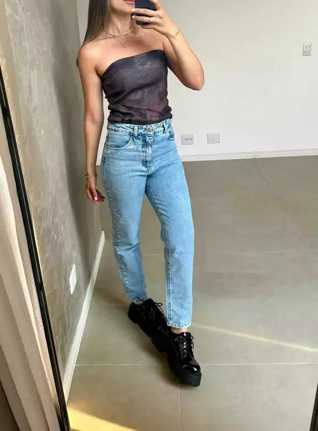 Calça Jeans Peach